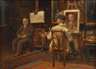 Friedrich Raupp, Der Maler beim Portraitieren im Atelier