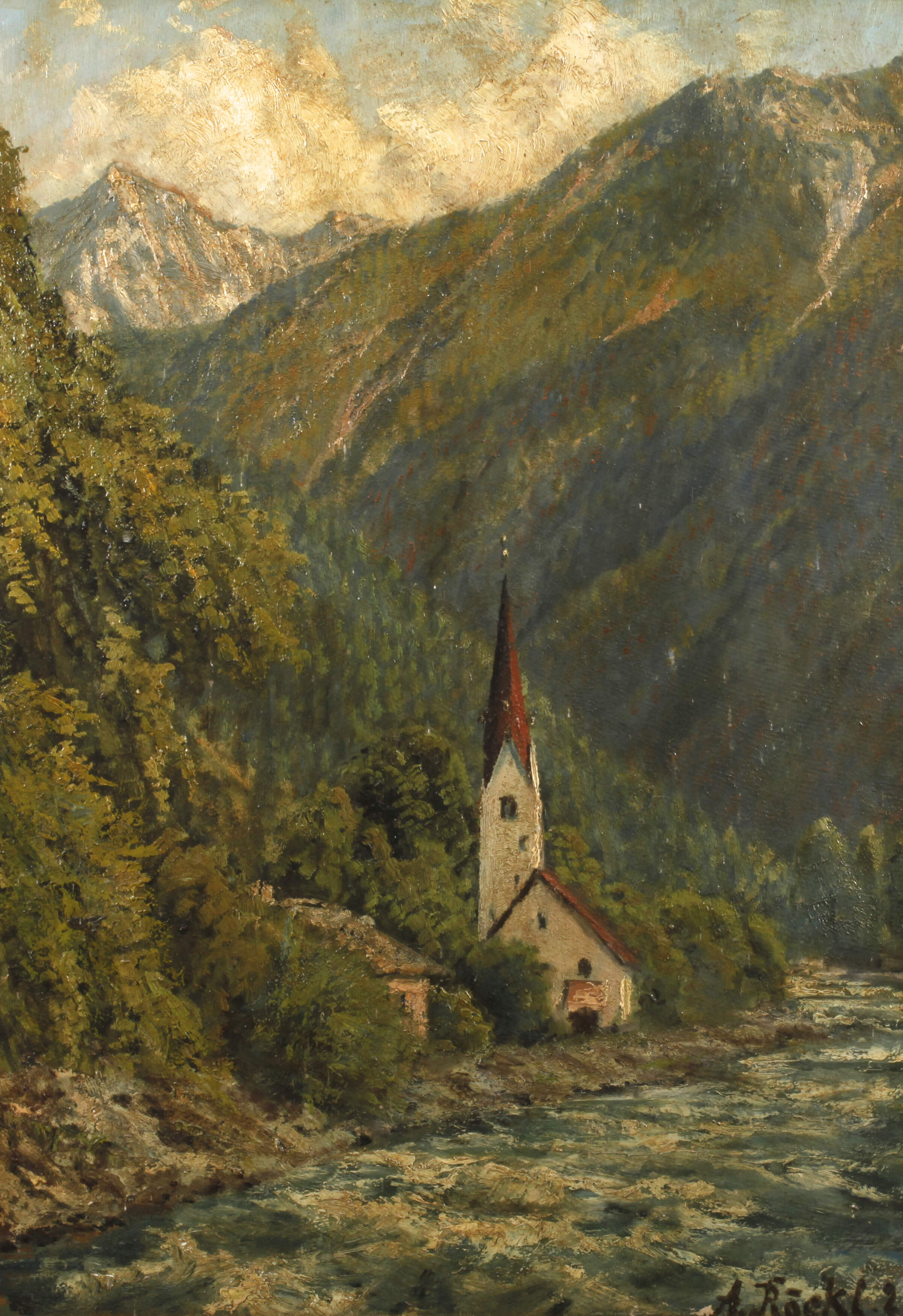 Röckl, Kirche am alpenländischen Wildbach