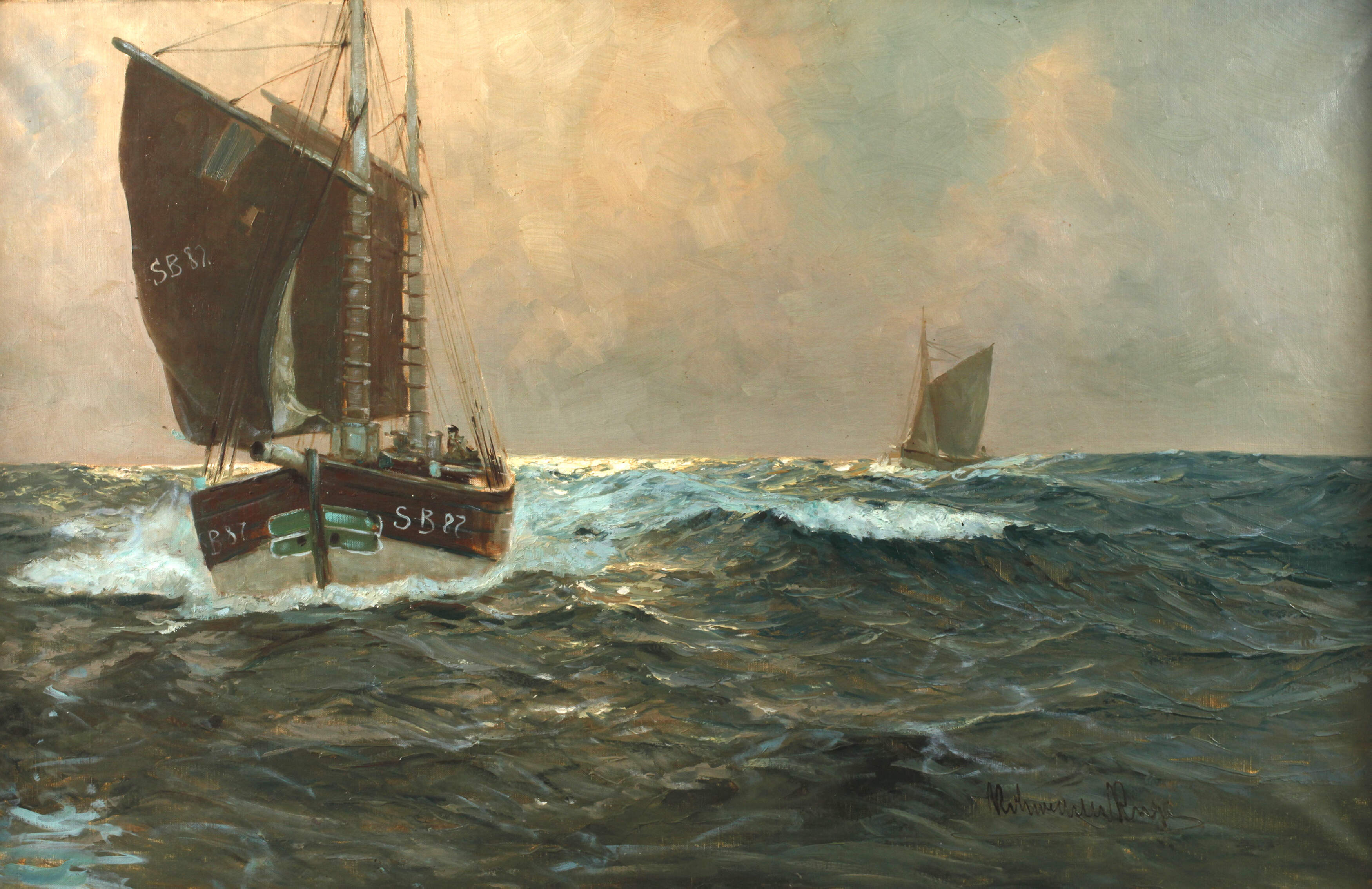 Karl Rohwedder-Ruge, Auf hoher See