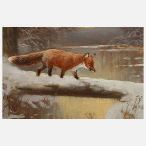 Otto Scheuerer, Fuchs im Winterwald