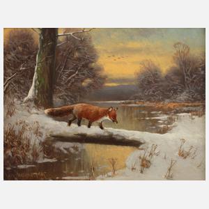 Otto Scheuerer, Fuchs im Winterwald