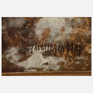 Otto Scheuerer, Winterlicher Wald mit Auerhahn