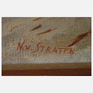 N. v. Straten, Winterliche Dorflandschaft