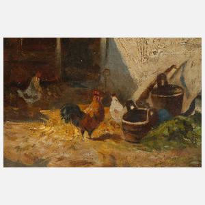 Paul Unbereit, attr., Am Bauernhof