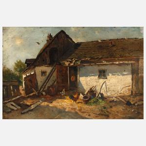 Paul Unbereit, attr., Am Bauernhof