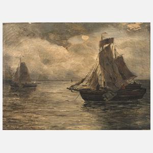 Hans Wacker, Fischkutter im Abendlicht