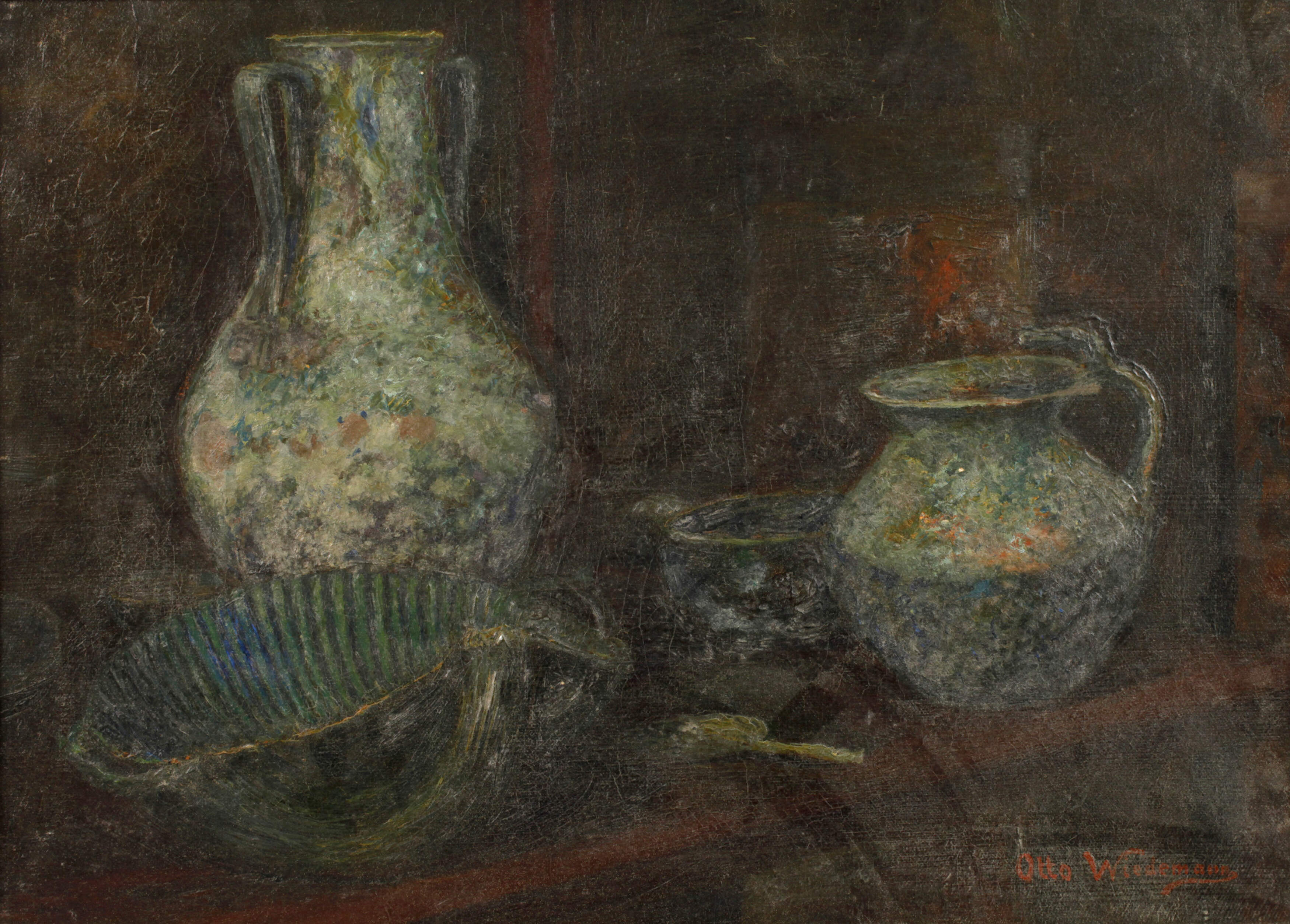 Otto Wiedemann, Stillleben mit Keramik