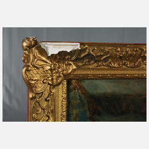 Mystische Szene mit Ritter in einer Schlucht