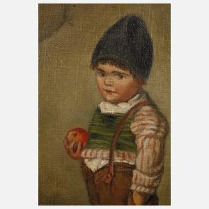 Junge mit Apfel