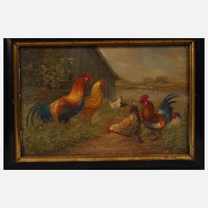 Monogrammist, Paar Hühnerbilder