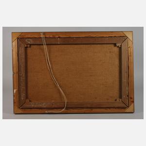 Stillleben mit Flasche und Gummibaum