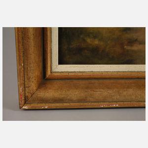 Jules Guérin, Wanderer vor dörflicher Abendkulisse