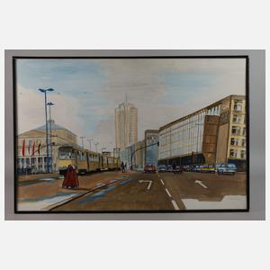 Malte Kindt, attr., Ansicht "Karl-Marx-Platz" Leipzig