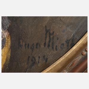 Hugo Mieth, Portrait einer Dame in Gelb