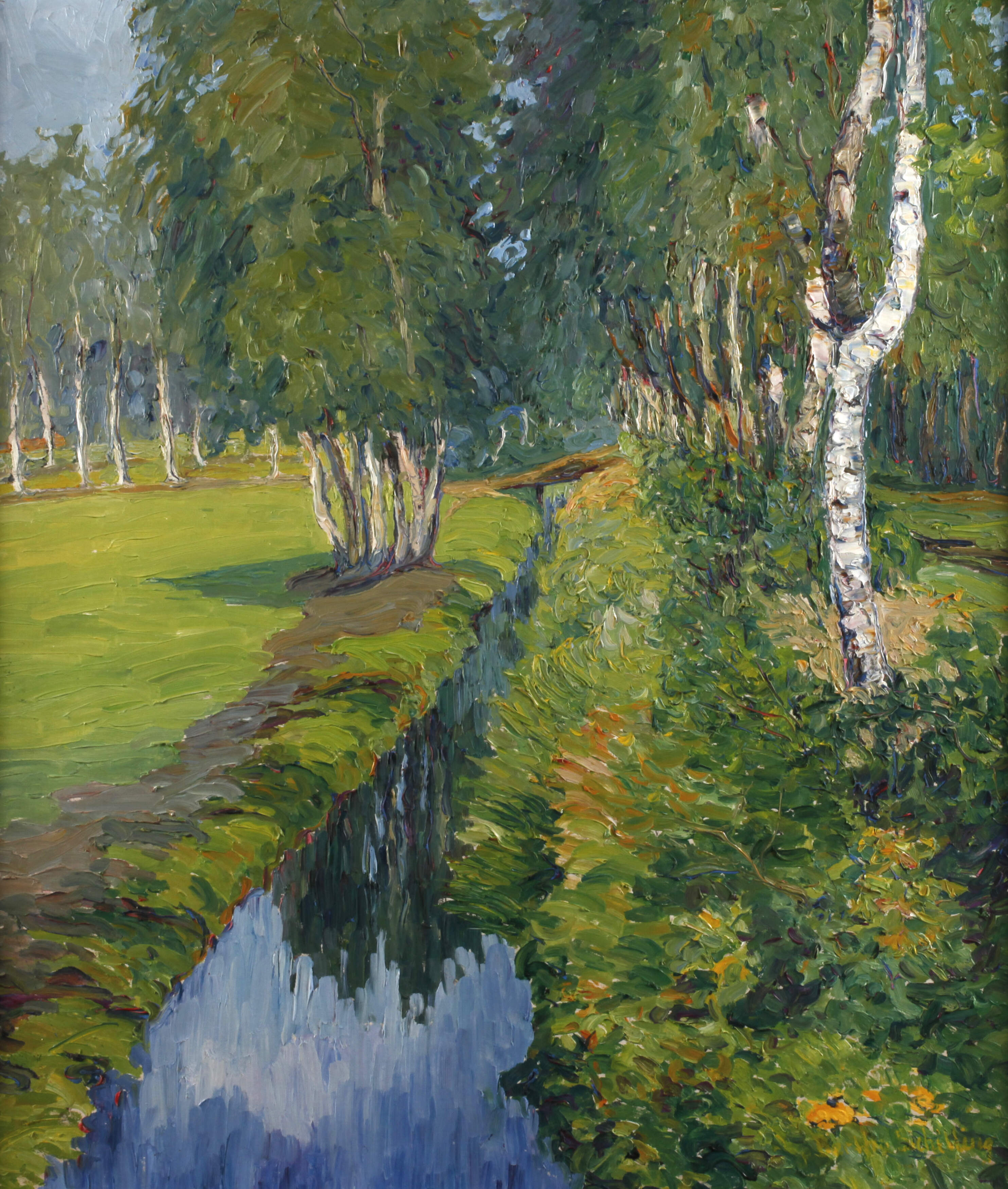 Bertha Schilling, "Wassergraben im Moor"