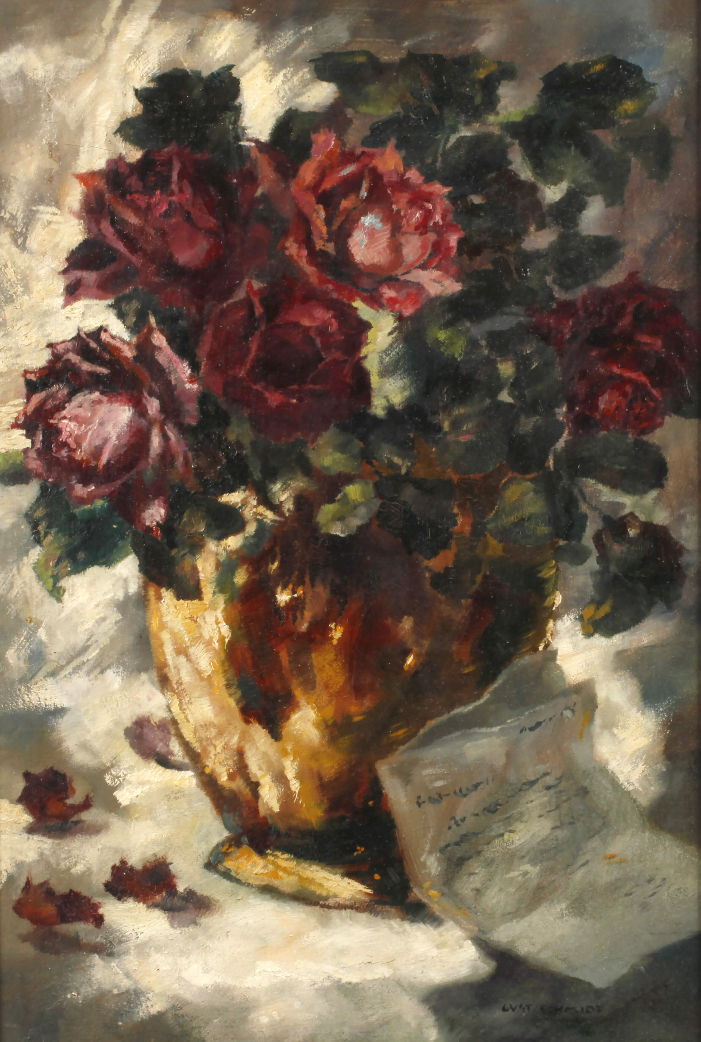 Gustav Schmidt, attr., Rosenstillleben