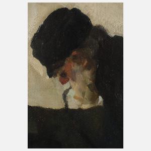 Adolf Schönnenbeck, Fischer beim Anfeuern des Ofens