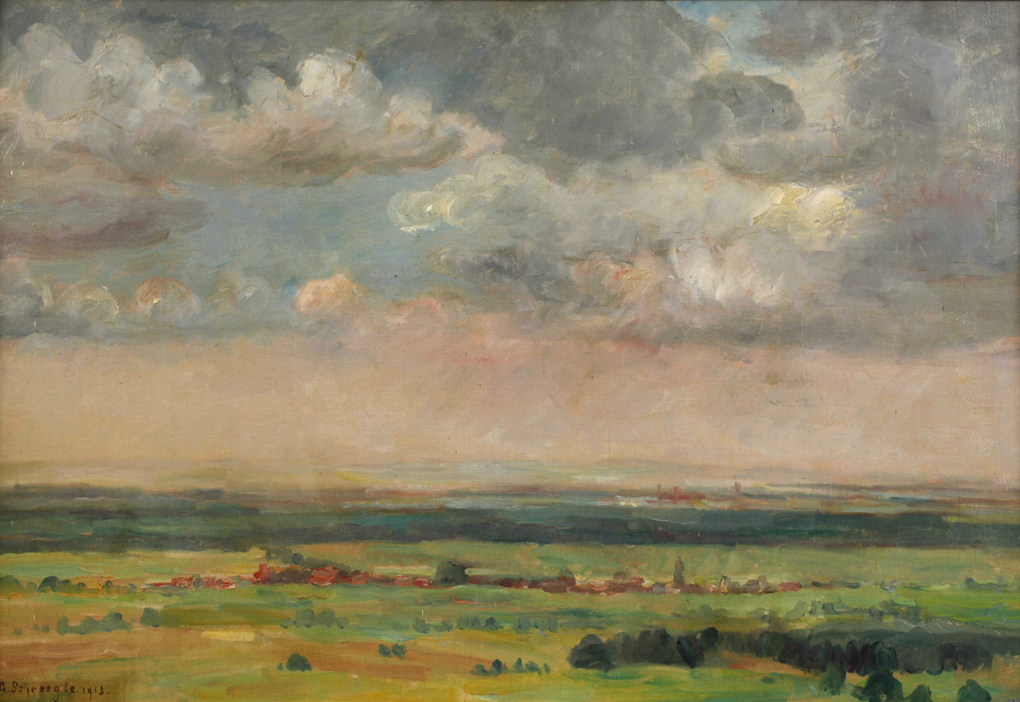 Gustav Schraegle, Blick auf Oberursel und Frankfurt