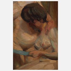 Zwei Damenakte im Interieur