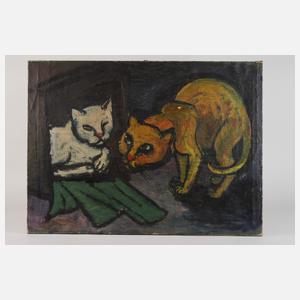 Expressionist des frühen 20. Jh., Zwei Katzen