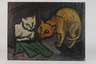 Expressionist des frühen 20. Jh., Zwei Katzen