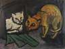 Expressionist des frühen 20. Jh., Zwei Katzen