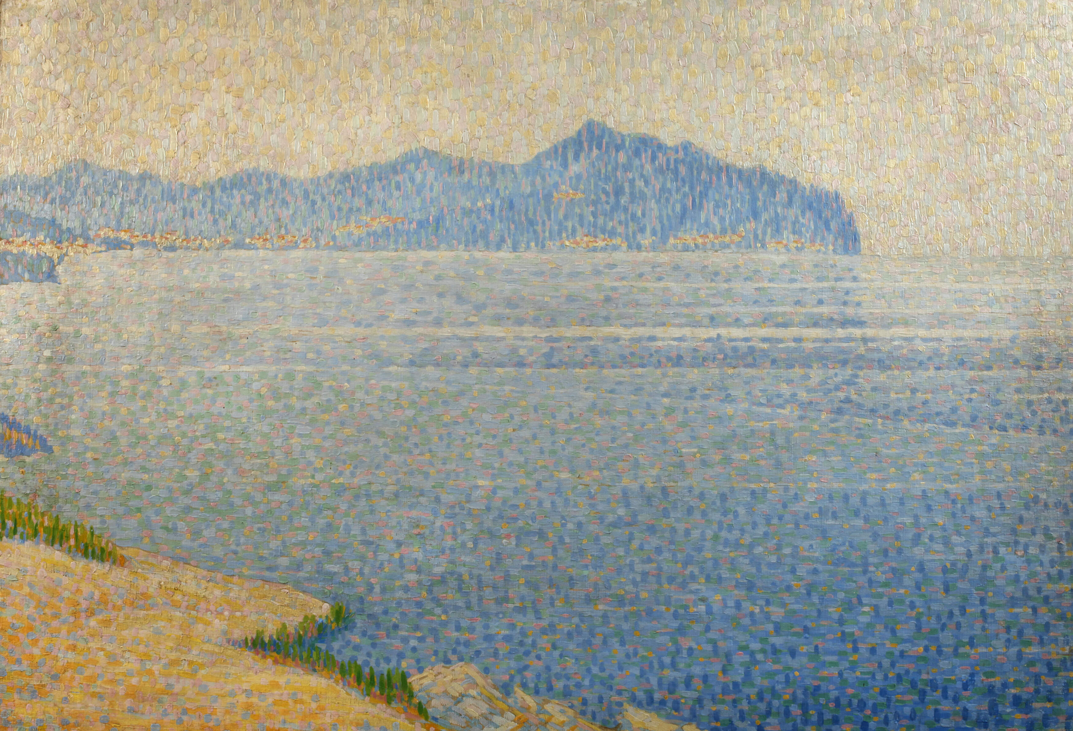 Pointillist um 1900, Küstenszene