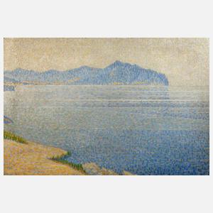 Pointillist um 1900, Küstenszene