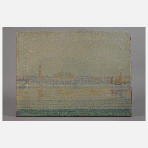 Pointillist um 1900, Ansicht von Venedig