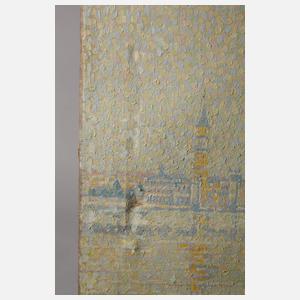 Pointillist um 1900, Ansicht von Venedig