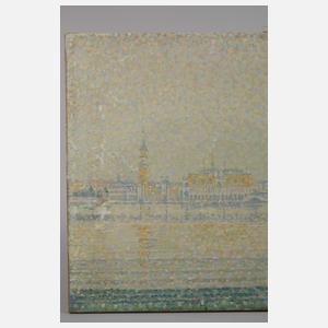 Pointillist um 1900, Ansicht von Venedig
