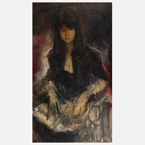 Friedrich von Bömches, "Portrait eines Mädchens"