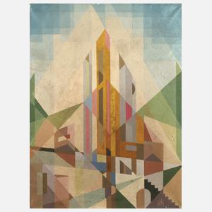 William Hansen, attr., Kubistische Komposition