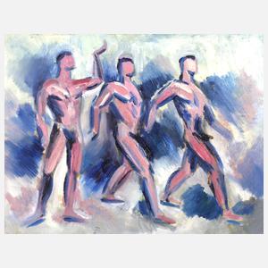 Tanzende Männerakte