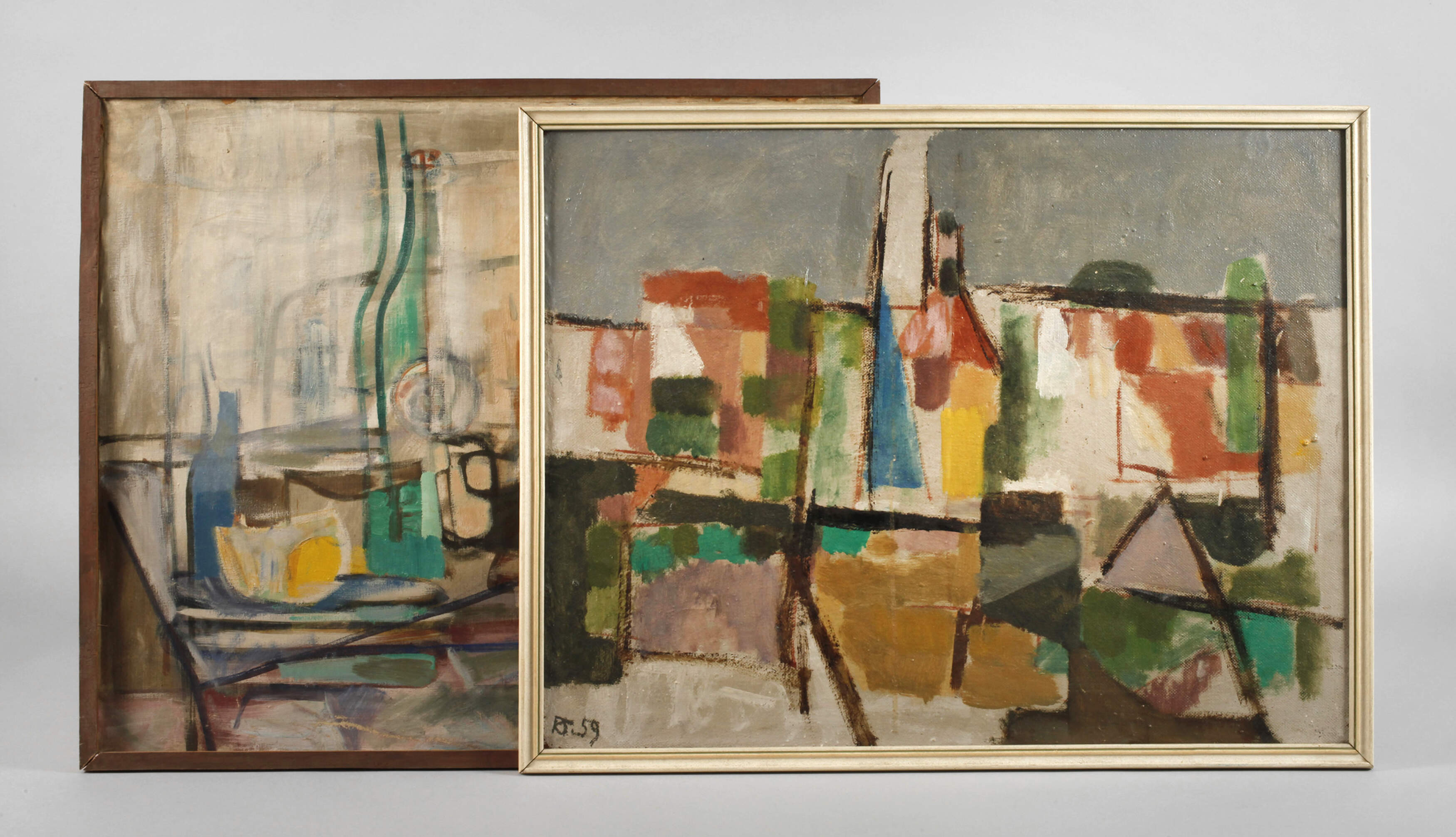 Monogrammist, Paar abstrakte Stillleben