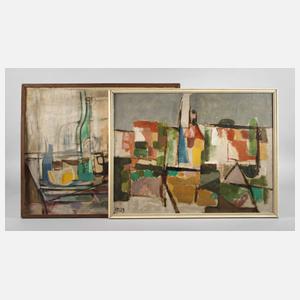 Monogrammist, Paar abstrakte Stillleben