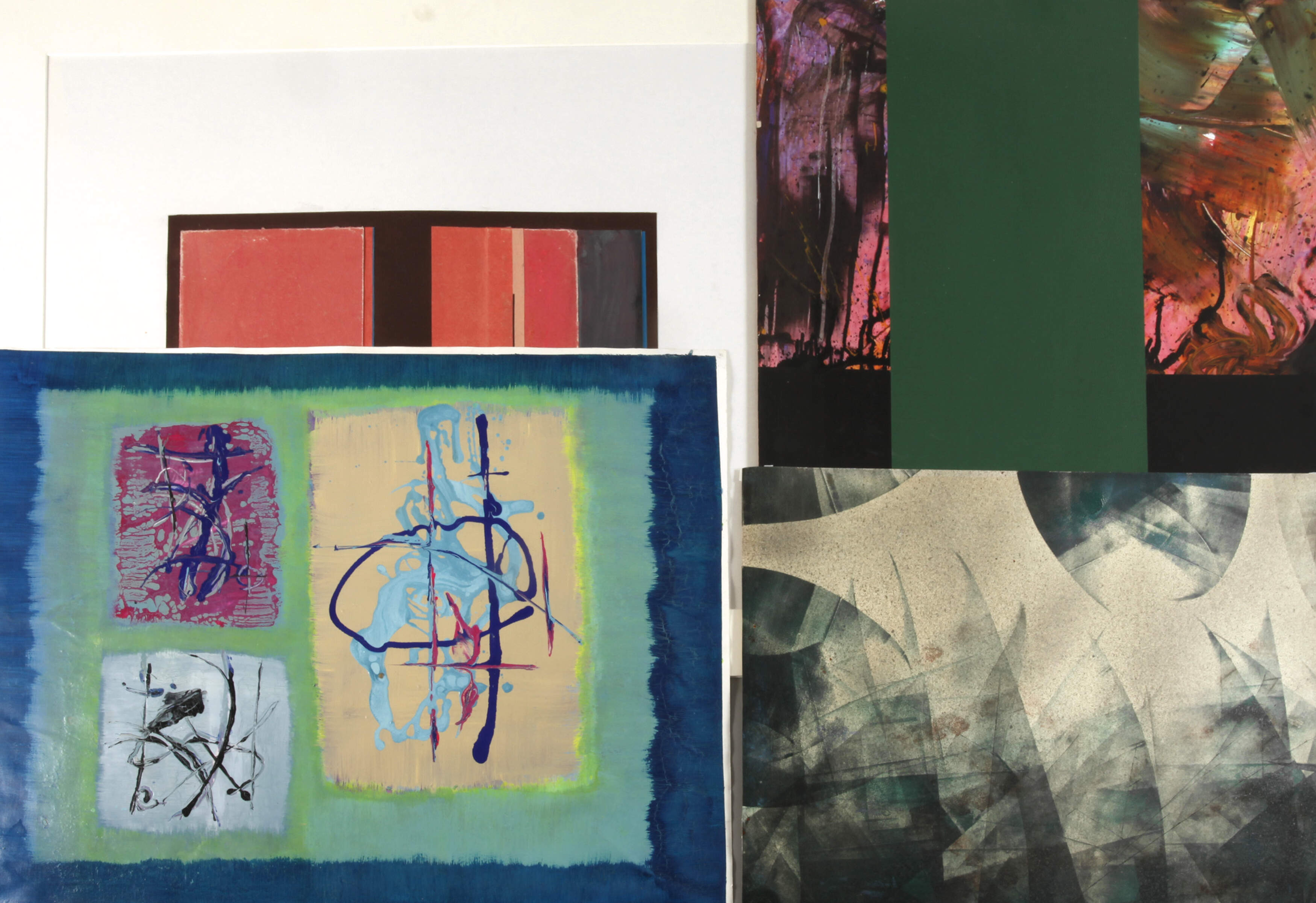 Konvolut abstrakte Gemälde