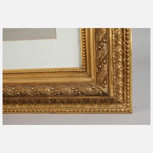 Paar große Goldstuckleisten Spätbiedermeier