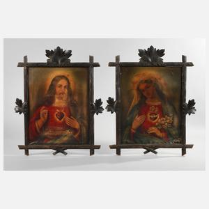 Zwei geschnitzte Rahmen