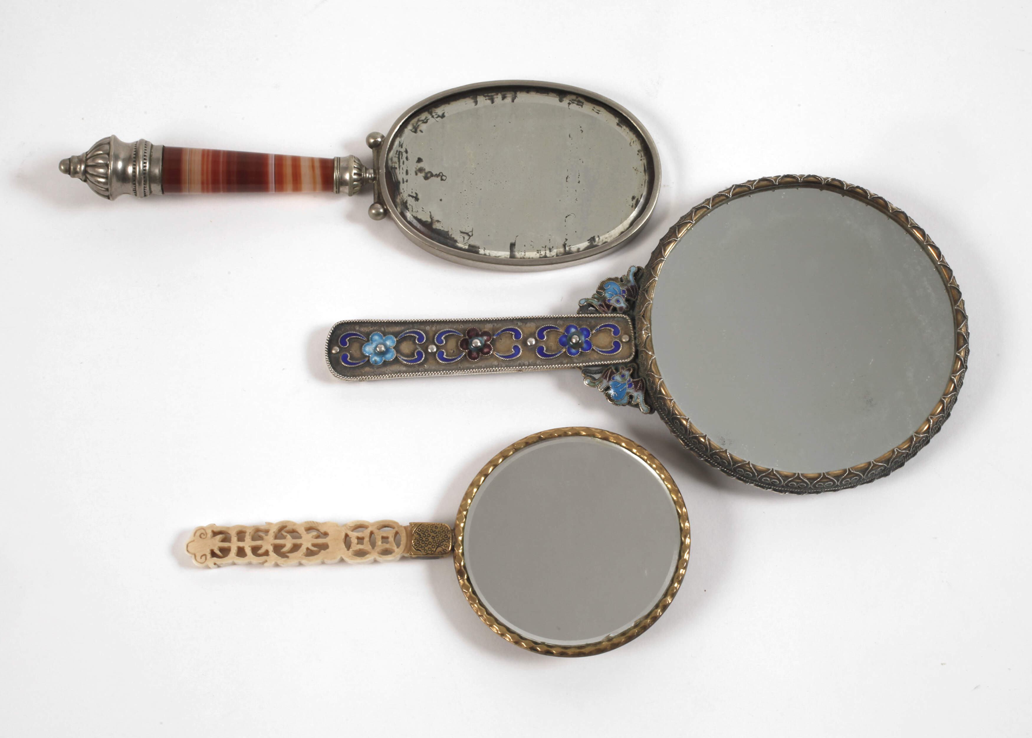 Drei kleine Handspiegel