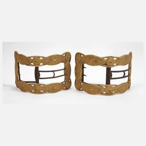 Paar barocke Schuhschnallen