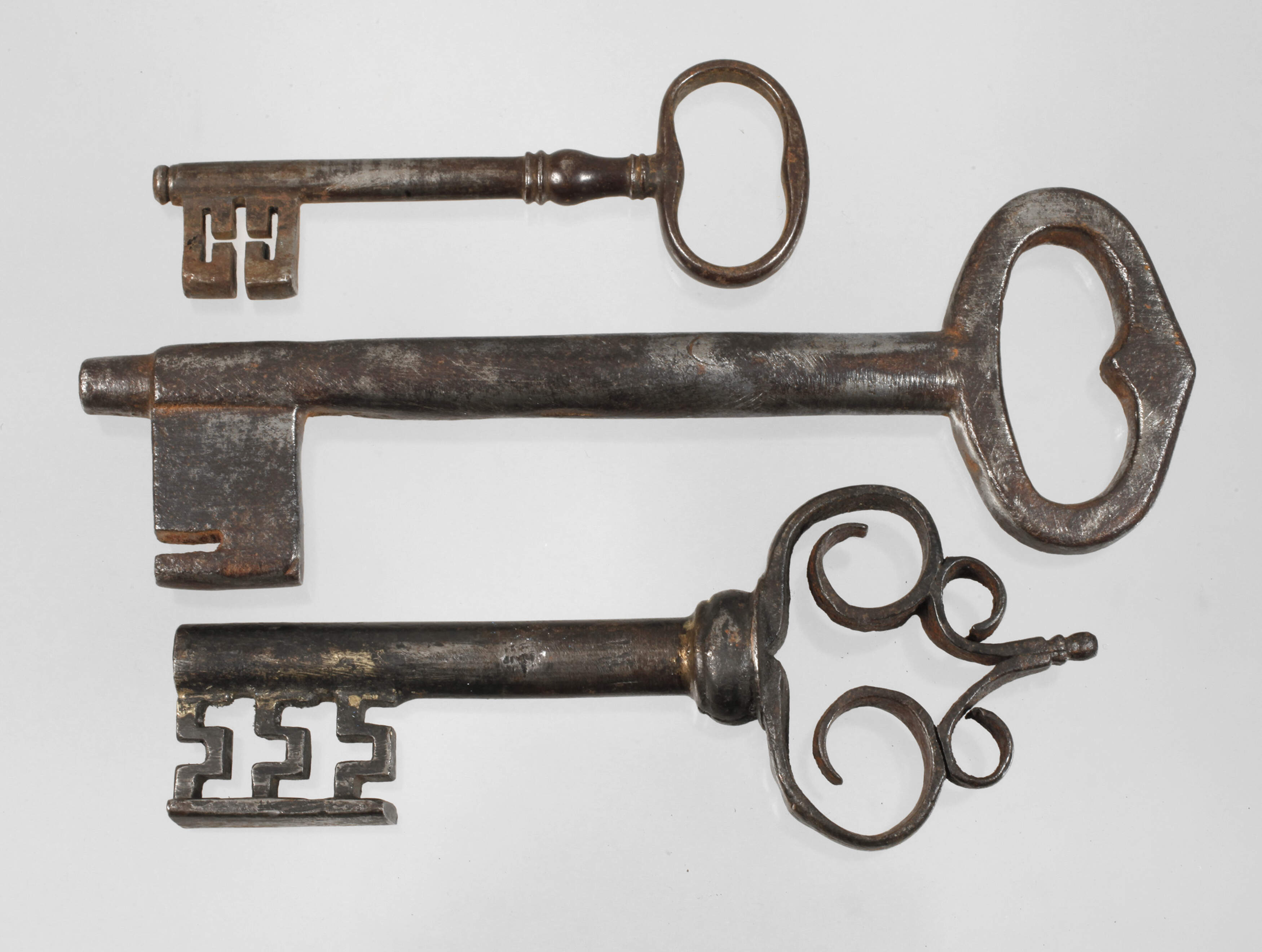 Drei historische Schlüssel