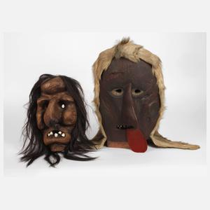 Zwei Walliser Masken