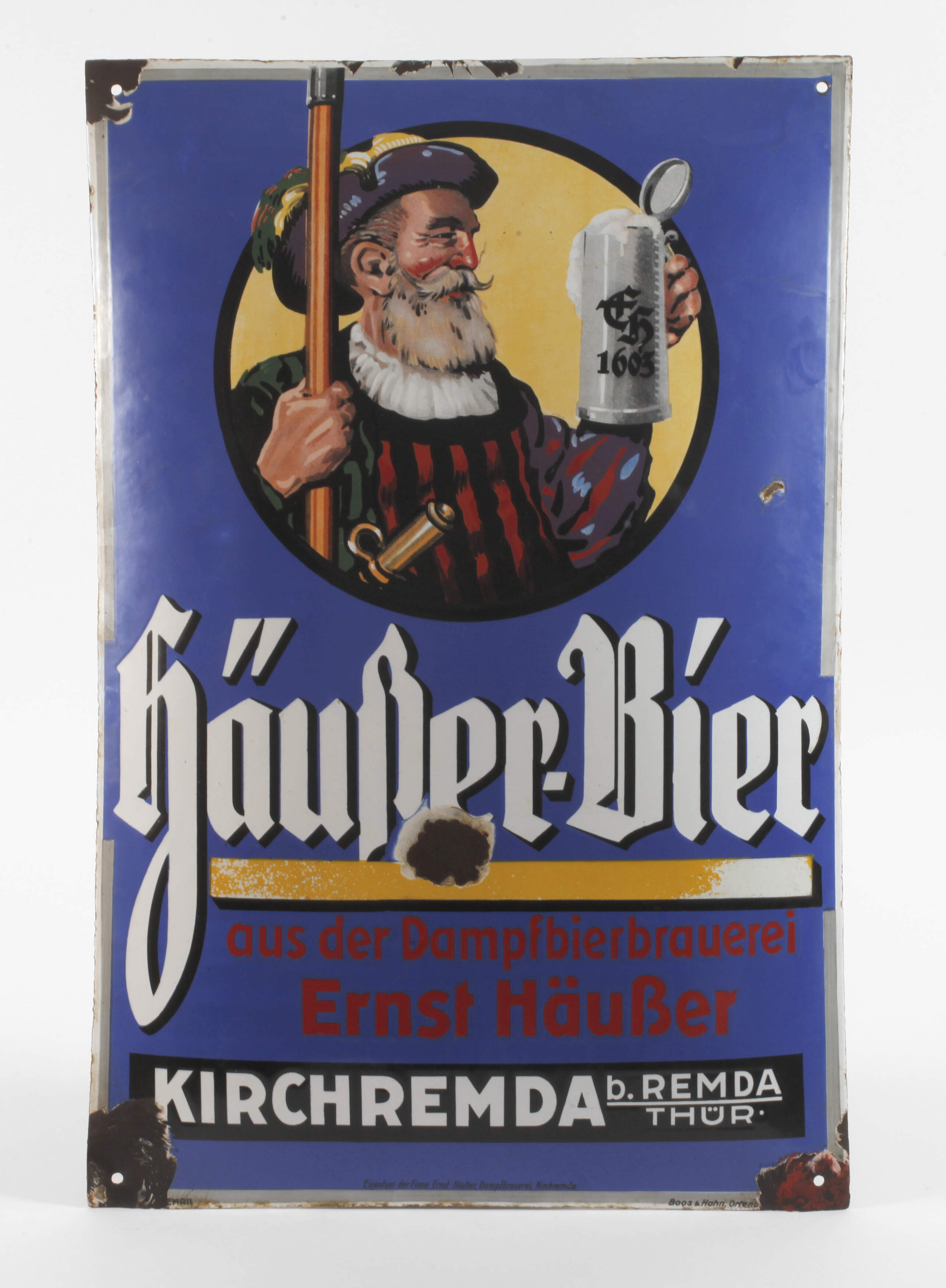 Emailleschild Häußer