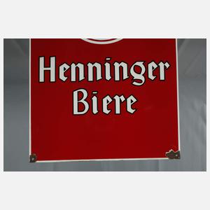Emailleschild Henninger