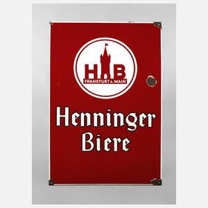 Emailleschild Henninger