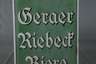 Emailleschild Geraer Riebeck Biere