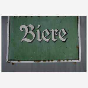 Emailleschild Geraer Riebeck Biere