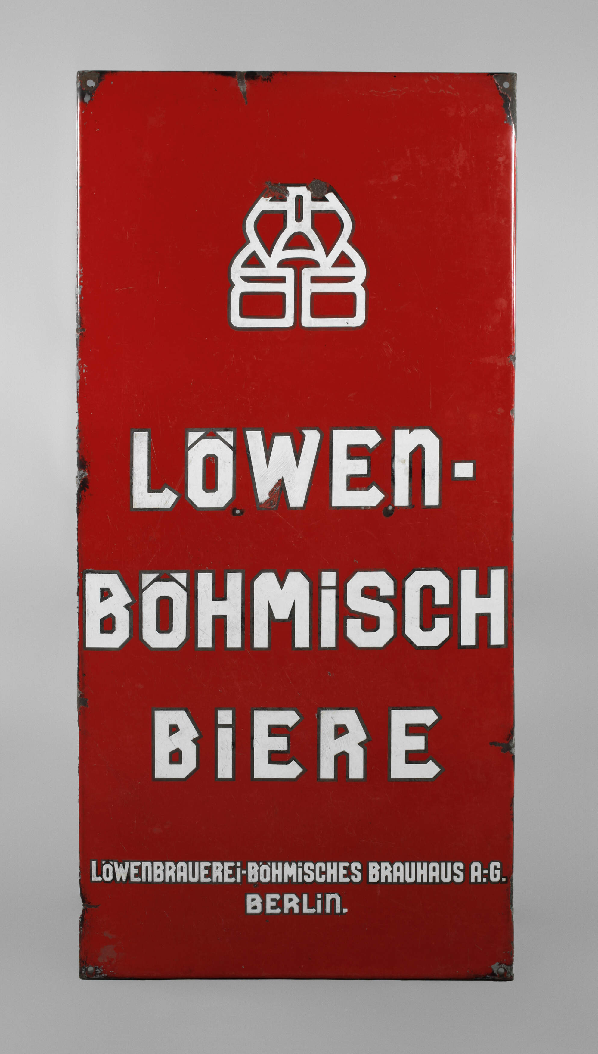Emailleschild Löwenbrauerei