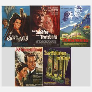 Fünf Kinoplakate